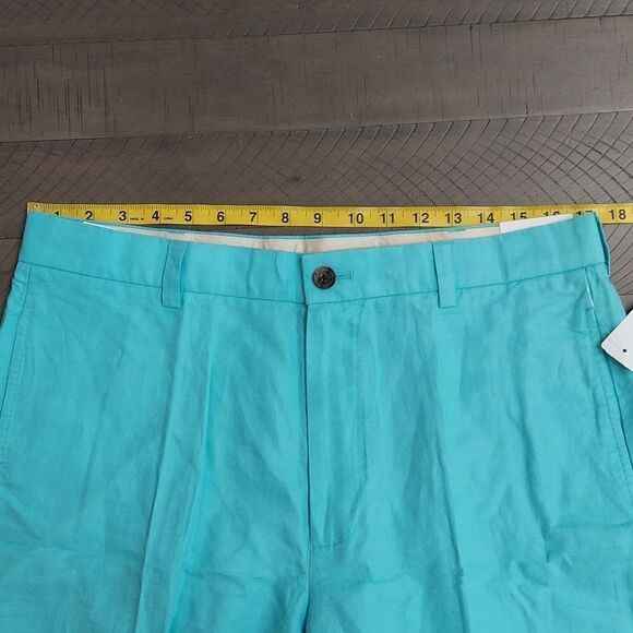 Brooks Brothers Plain Front Linen Cotton Blend Shorts Sz 35 NWT - Picture 12 of 14